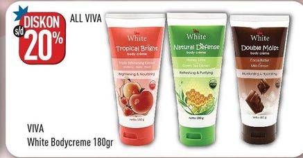 Promo Harga VIVA White Body Creme 180 gr - Hypermart
