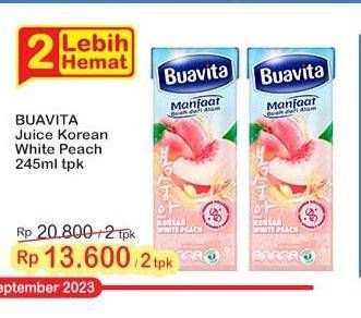 Promo Harga Buavita Fresh Juice Korean White Peach 245 ml - Indomaret