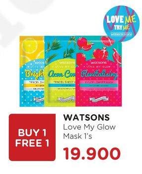 Promo Harga WATSONS Love My Glow Tencel Sheet Mask  - Watsons