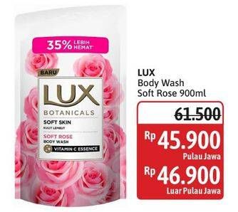 Promo Harga LUX Botanicals Body Wash Soft Rose 900 ml - Alfamidi