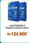 Promo Harga Lactogrow 3 Susu Pertumbuhan All Variants 750 gr - Indomaret