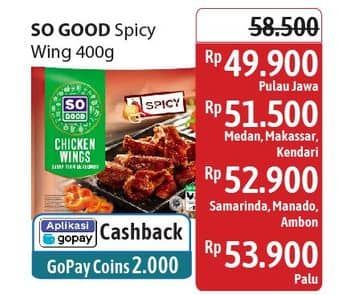 Promo Harga So Good Spicy Wing 400 gr - Alfamidi