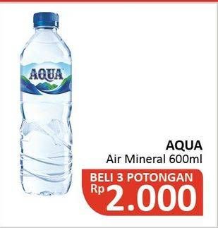 Promo Harga AQUA Air Mineral per 3 botol 600 ml - Alfamidi