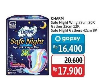 Promo Harga Charm Safe Night Gathers 35cm, Gathers 42cm, Wing 29cm 8 pcs - Alfamidi