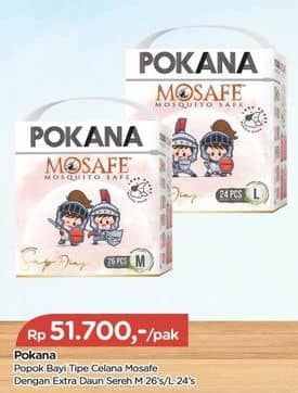 Promo Harga Pokana Mosafe Sap Diapers M26, L24 24 pcs - TIP TOP