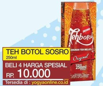 Promo Harga SOSRO Teh Botol Original 250 ml - Yogya