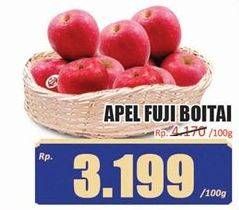 Promo Harga Apel Fuji Boitai per 100 gr - Hari Hari