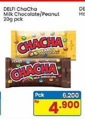 Promo Harga Delfi Cha Cha Chocolate Milk Chocolate, Peanut 25 gr - Indomaret
