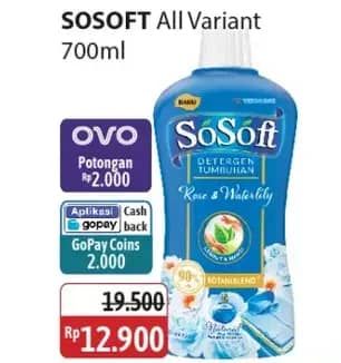 Promo Harga Sosoft Deterjen Cair All Variants 700 ml - Alfamidi