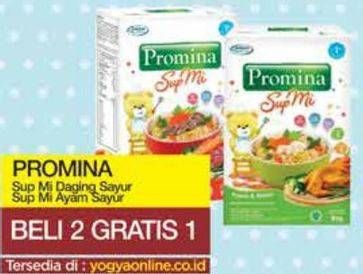 Promo Harga PROMINA Sup Mi Ayam Sayur, Daging Sayur per 3 box 26 gr - Yogya