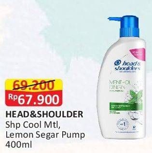 Promo Harga Head & Shoulders Shampoo Cool Menthol, Lemon Fresh 400 ml - Alfamart