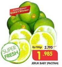 Promo Harga Jeruk Baby Pacitan per 100 gr - Superindo