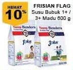 Promo Harga FRISIAN FLAG Susu Bendera 1 Plus / 3 Plus Madu 600 gr - Giant