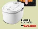 Promo Harga Philips 3000 Series Philips Digital Rice Cooker HD4716 /30  - COURTS