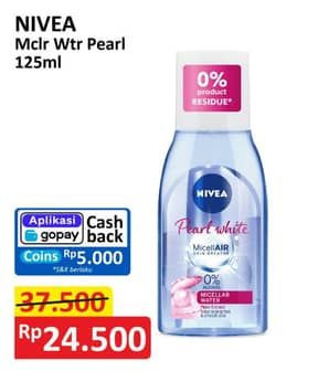 Promo Harga Nivea MicellAir Skin Breathe Micellar Water Pearl White 125 ml - Alfamart