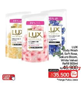 Promo Harga LUX Botanicals Body Wash Blue Bell, Sakura Bloom, Soft Rose, Velvet Jasmine 900 ml - LotteMart