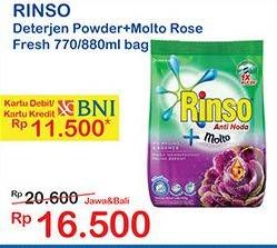 Promo Harga RINSO Molto Detergent 770gr/800gr  - Indomaret