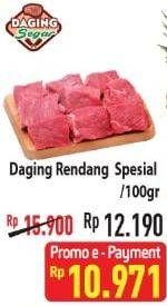 Promo Harga Daging Rendang Sapi Spesial per 100 gr - Hypermart