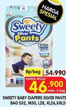 Promo Harga Sweety Silver Pants S32, XXL24, L28, M30, XL26 24 pcs - Superindo