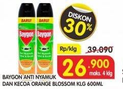 Promo Harga BAYGON Insektisida Spray Orange Blossom 600 ml - Superindo