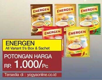 Promo Harga ENERGEN Cereal Instant All Variants 5 pcs - Yogya