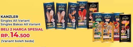 Promo Harga Kanzler Sosis Single All Variants 60 gr - Yogya