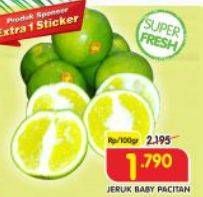 Promo Harga Jeruk Baby Pacitan per 100 gr - Superindo