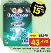 Promo Harga Confidence Adult Diapers Classic M8, L7, XL6 6 pcs - Superindo