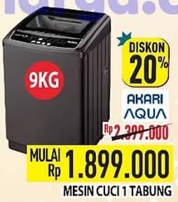 Promo Harga AKARI/AQUA Mesin Cuci 1 Tabung  - Hypermart