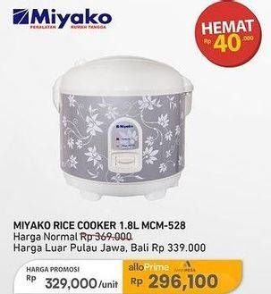 Promo Harga Miyako MCM 528 | Magic Com 1800 ml - Carrefour