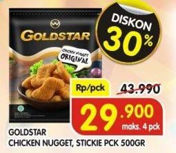 Promo Harga GOLDSTAR Nugget Stickie 500 gr - Superindo