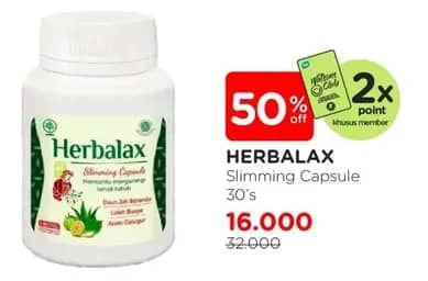 Promo Harga Herbalax Slimming Capsule 30 pcs - Watsons