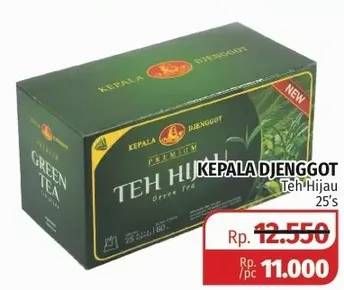 Promo Harga Kepala Djenggot Teh Celup Green Tea 25 pcs - Lotte Grosir