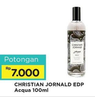 Promo Harga CHRISTIAN JORNALD Eau De Parfum Acqua 100 ml - Alfamart