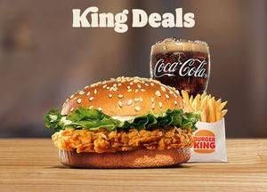 Promo Harga Burger King King Deals Chicken Burger Meal  - Burger King