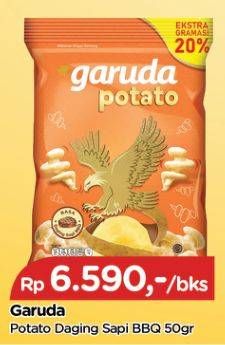 Promo Harga GARUDA Potato Daging Sapi BBQ 50 gr - TIP TOP