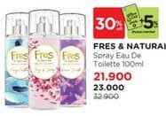 Promo Harga Fres & Natural Spray Cologne 100 ml - Watsons