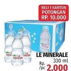 Promo Harga LE MINERALE Air Mineral 330 ml - LotteMart