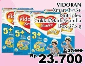 Promo Harga VIDORAN Xmart 3+/5+ Madu, Vanila 375 gr - Giant