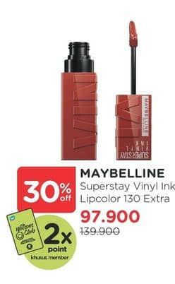Promo Harga Maybelline Superstay Vinyl Ink 130 Extra  - Watsons