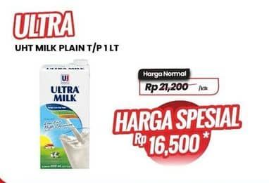 Promo Harga Ultra Milk Susu UHT Low Fat Full Cream 1000 ml - Carrefour