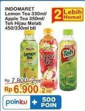 Promo Harga Indomaret Minuman Teh Lemon, Apel, Hijau Melati 330 ml - Indomaret