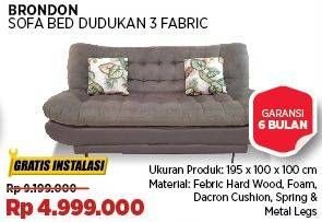 Promo Harga Brondon Sofa Bed Fabric  - COURTS