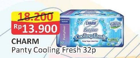 Promo Harga Charm Pantyliner Cooling Fresh Slim 32 pcs - Alfamart