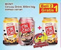 Promo Harga MONY Cincau All Variants per 2 kaleng 300 ml - Indomaret