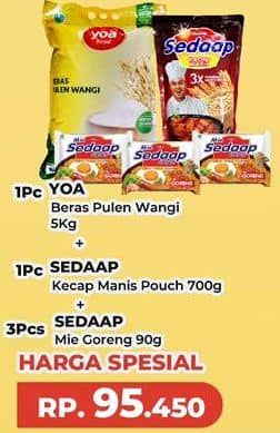 YOA Beras + Sedaap Kecap Manis + Sedaap Mie Goreng