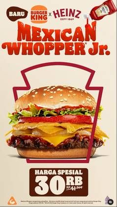 Promo Harga Mexican Whopper Jr  - Burger King