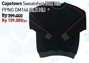 Promo Harga CAPETOWN Sweatshirt BSZ Rib PPNG GM146 BLK HIJ  - Carrefour