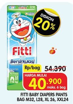 Promo Harga Fitti Pants M32, L28, XL26, XXL24 24 pcs - Superindo