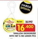 Promo Harga SWALLOW Deodorizer Lemon  - Superindo